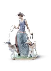 Elegant Promenade Woman Figurine